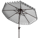 SAFAVIEH Outdoor Kjerstin Valance 9Ft Double Top Umbrella