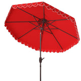 SAFAVIEH Outdoor Kjerstin Valance 9Ft Double Top Umbrella