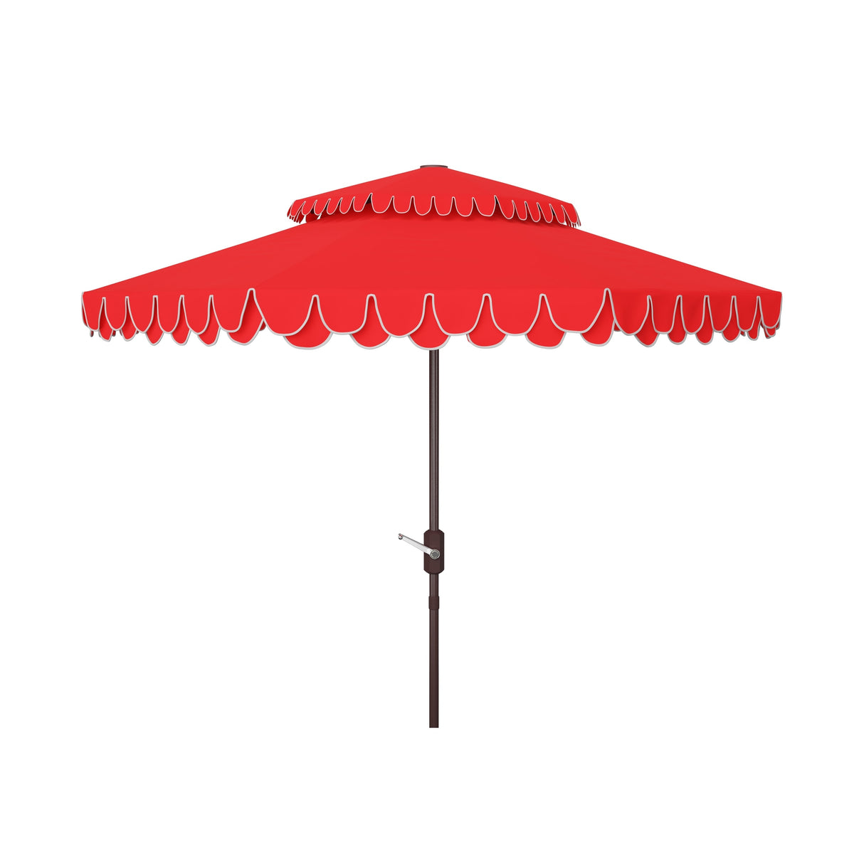 SAFAVIEH Outdoor Kjerstin Valance 9Ft Double Top Umbrella