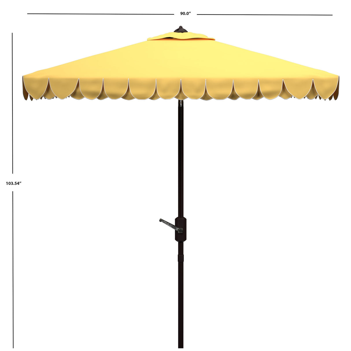 SAFAVIEH Outdoor Kjerstin Valance 9Ft Double Top Umbrella