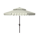 SAFAVIEH Outdoor Kjerstin Valance 9Ft Double Top Umbrella