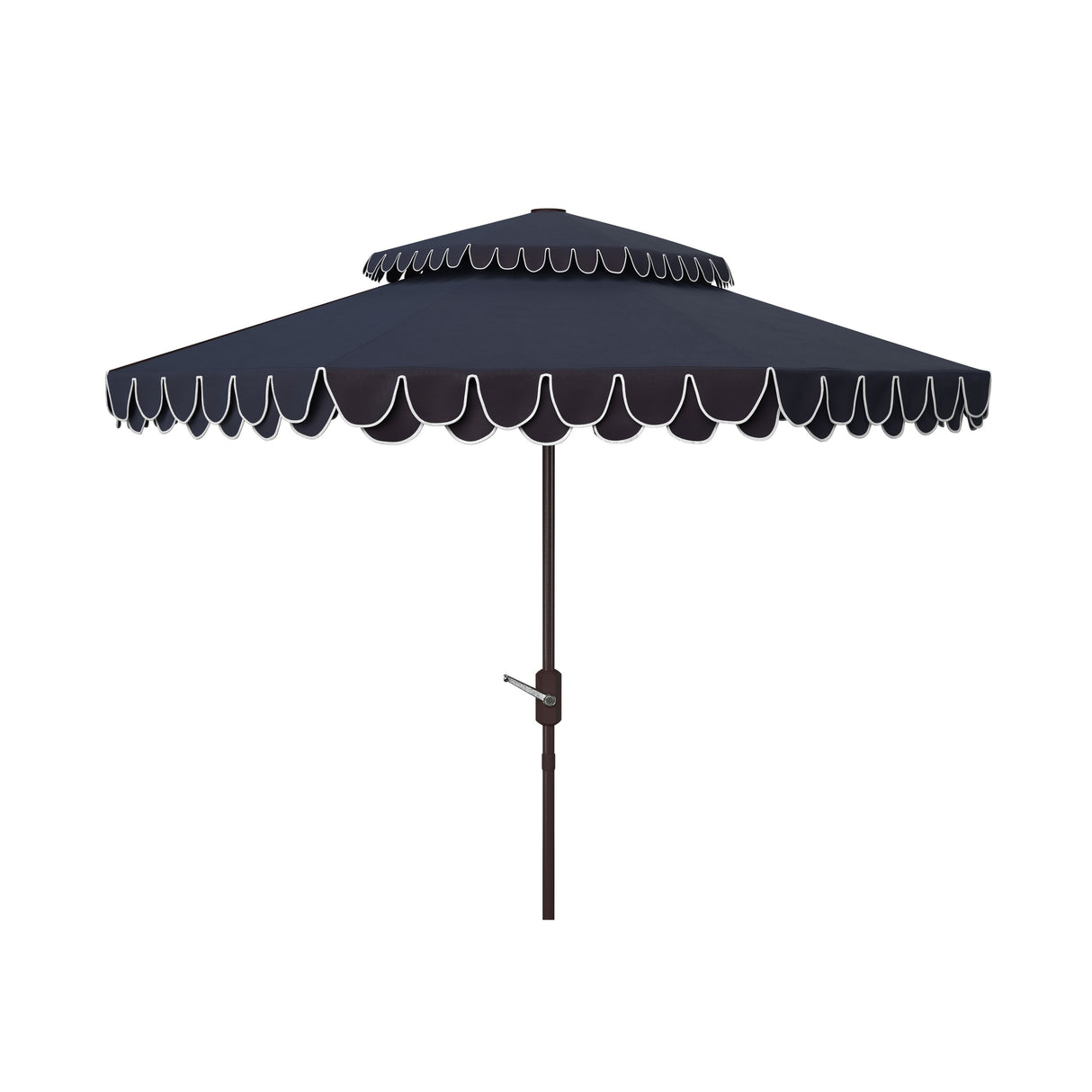 SAFAVIEH Outdoor Kjerstin Valance 9Ft Double Top Umbrella