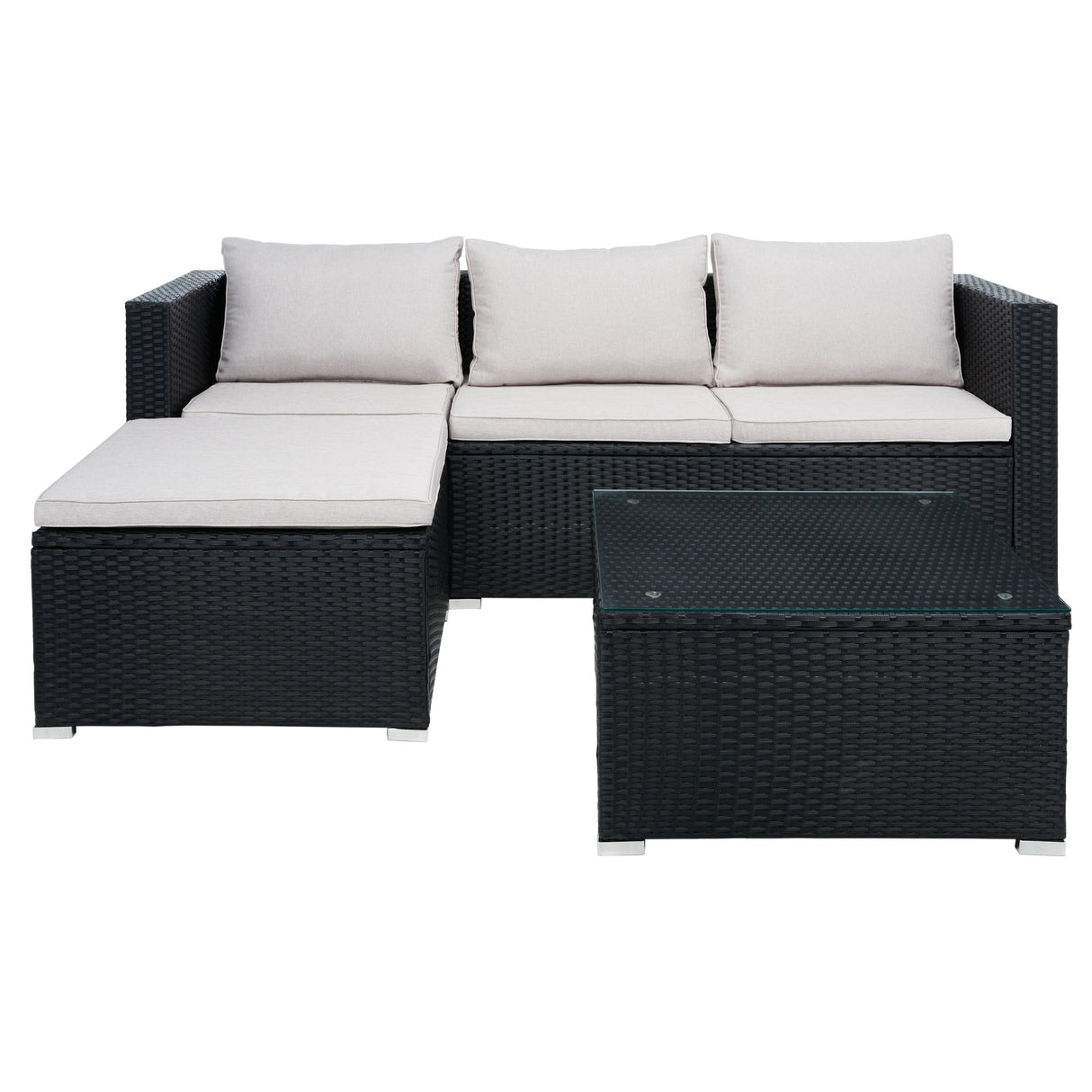 SAFAVIEH Outdoor Lainey 3-Piece Patio Set - 51W x 26D x 27H