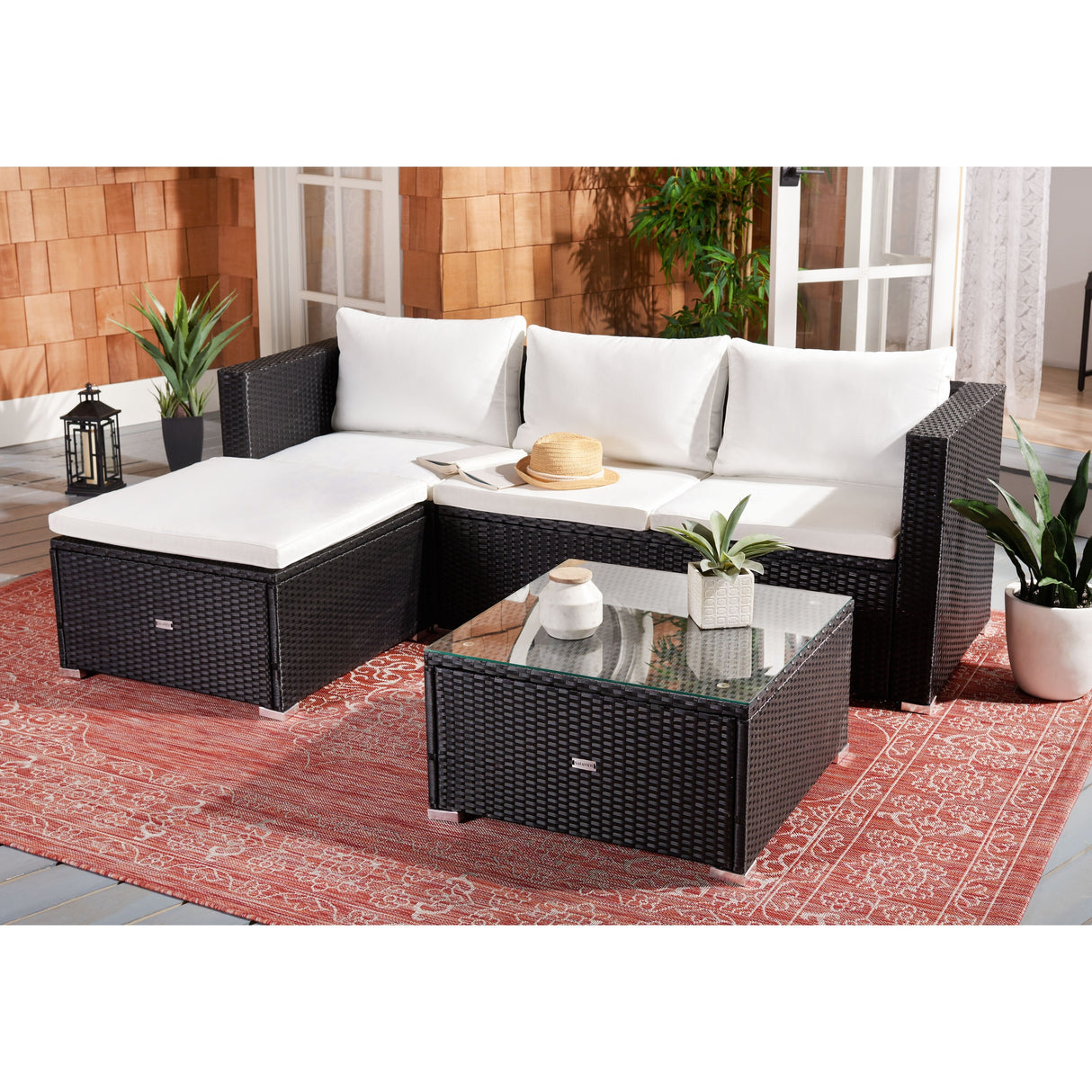 SAFAVIEH Outdoor Lainey 3-Piece Patio Set - 51W x 26D x 27H