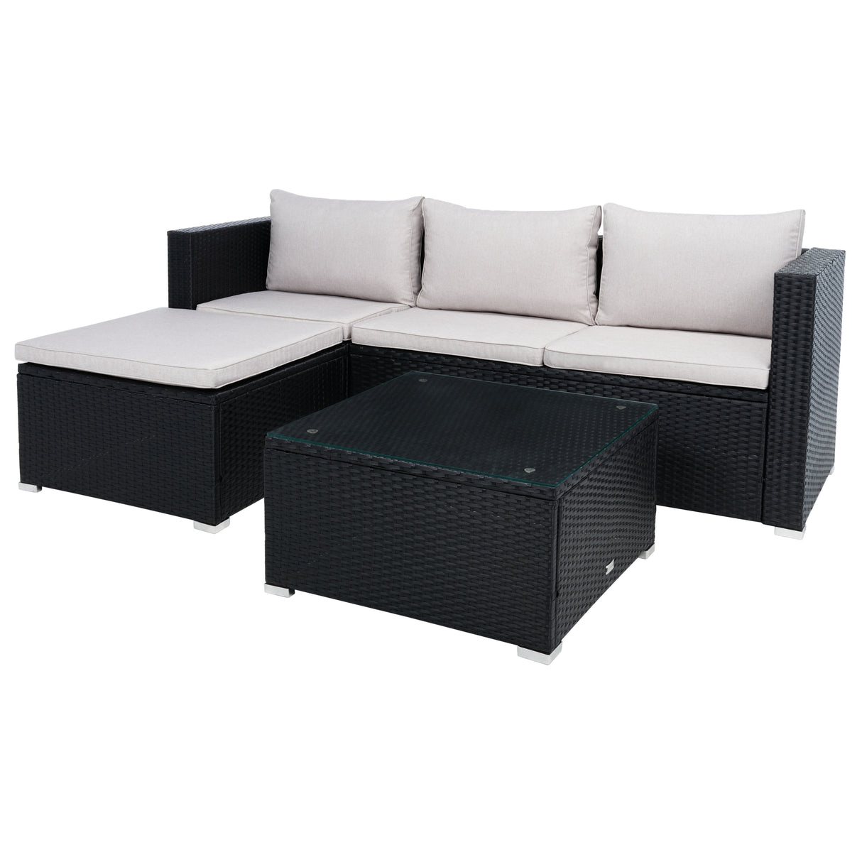 SAFAVIEH Outdoor Lainey 3-Piece Patio Set - 51W x 26D x 27H