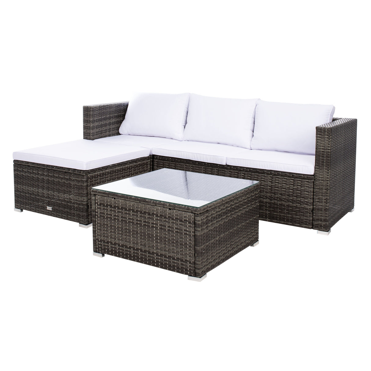 SAFAVIEH Outdoor Lainey 3-Piece Patio Set - 51W x 26D x 27H