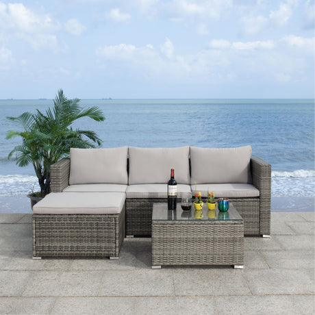 SAFAVIEH Outdoor Lainey 3-Piece Patio Set - 51W x 26D x 27H