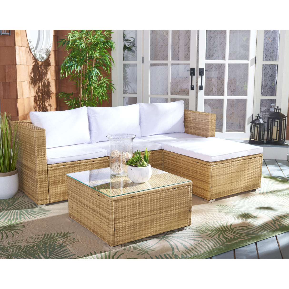 SAFAVIEH Outdoor Lainey 3-Piece Patio Set - 51W x 26D x 27H