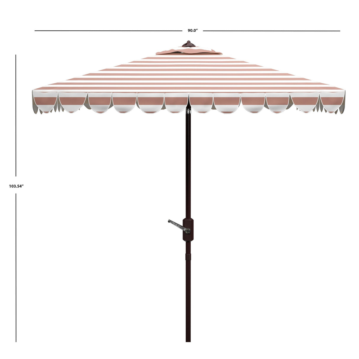 SAFAVIEH Outdoor Linn 7.5 Ft Square Crank Umbrella