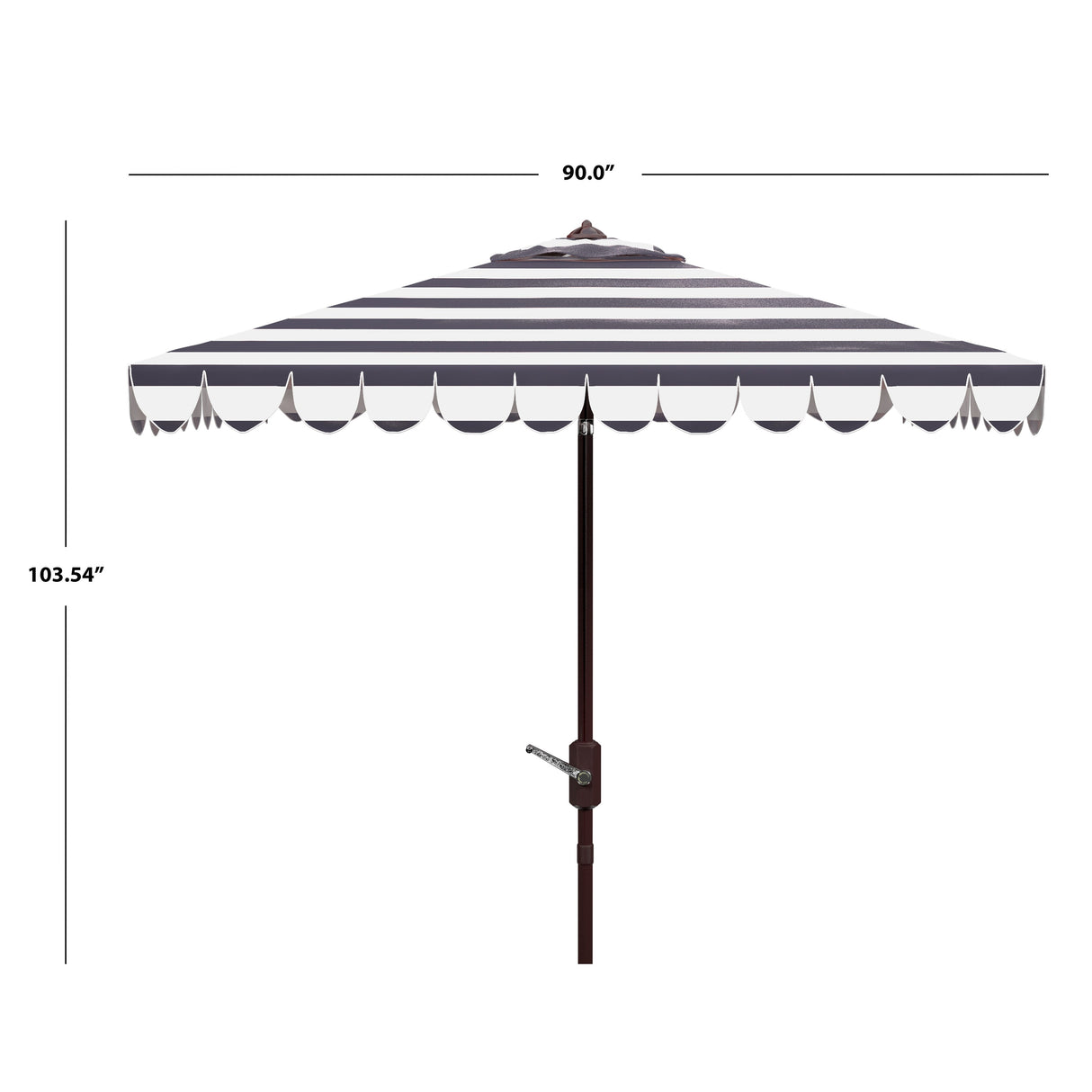 SAFAVIEH Outdoor Linn 7.5 Ft Square Crank Umbrella