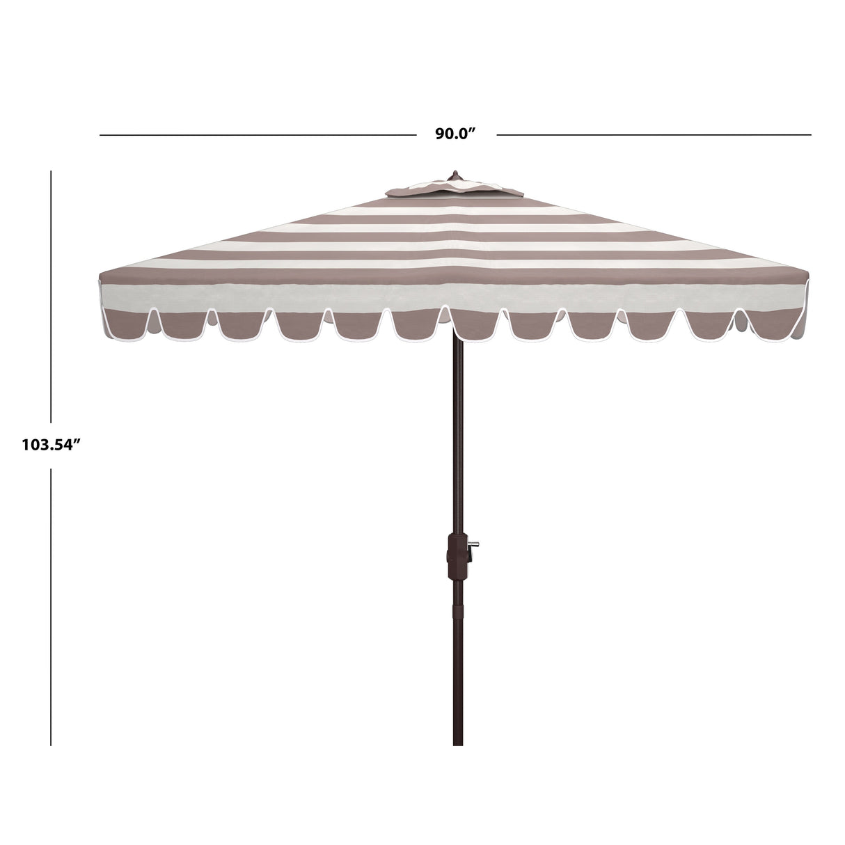 SAFAVIEH Outdoor Linn 7.5 Ft Square Crank Umbrella