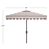 SAFAVIEH Outdoor Linn 7.5 Ft Square Crank Umbrella