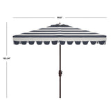 SAFAVIEH Outdoor Linn 7.5 Ft Square Crank Umbrella