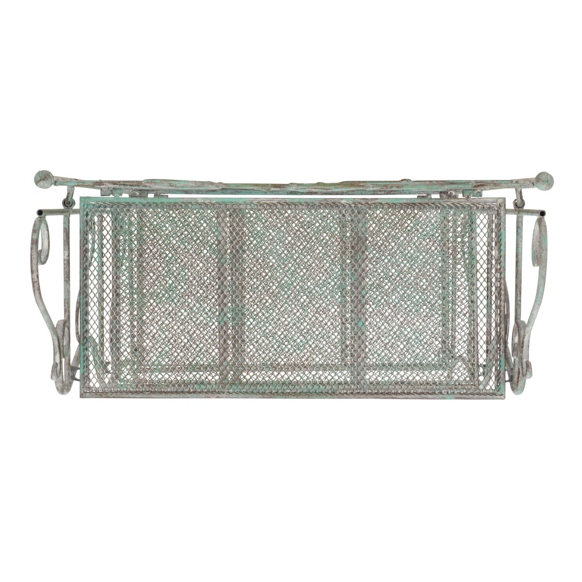 SAFAVIEH Outdoor Litzy Victorian Iron 3-Tier Shelf - 22.0" W x 14.2" L x 42.5" H