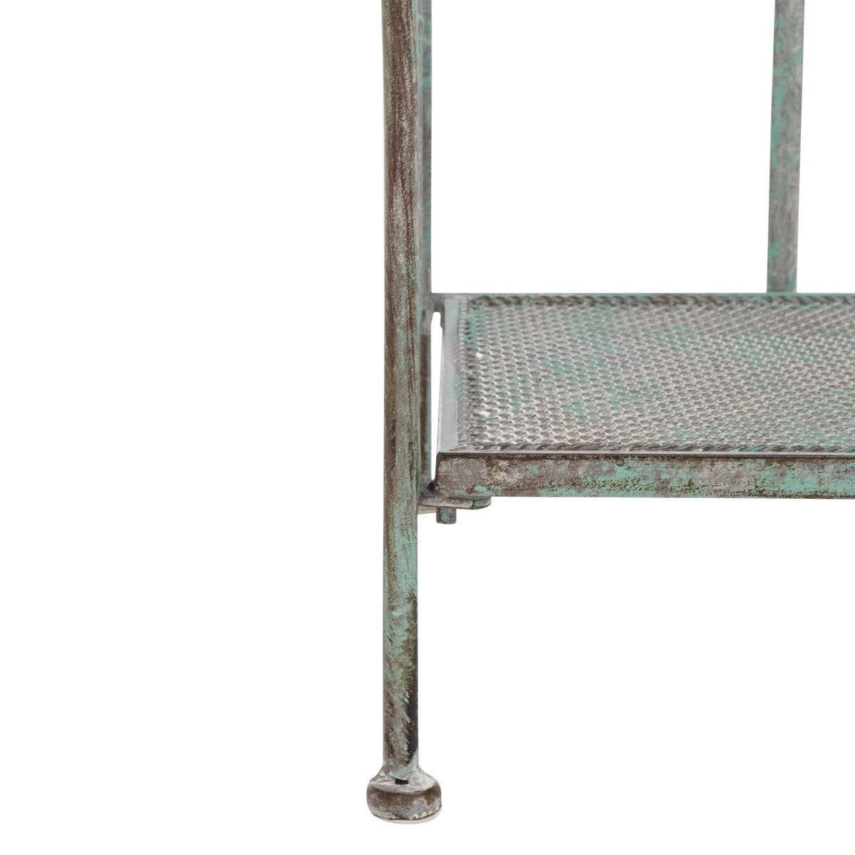 SAFAVIEH Outdoor Litzy Victorian Iron 3-Tier Shelf - 22.0" W x 14.2" L x 42.5" H