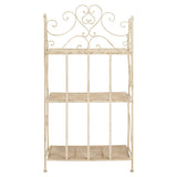 SAFAVIEH Outdoor Litzy Victorian Iron 3-Tier Shelf - 22.0" W x 14.2" L x 42.5" H