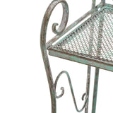 SAFAVIEH Outdoor Litzy Victorian Iron 3-Tier Shelf - 22.0" W x 14.2" L x 42.5" H