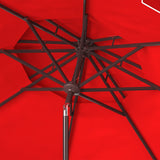 SAFAVIEH Outdoor Livia 9Ft Double Top Market Umbrella, Base Not Included