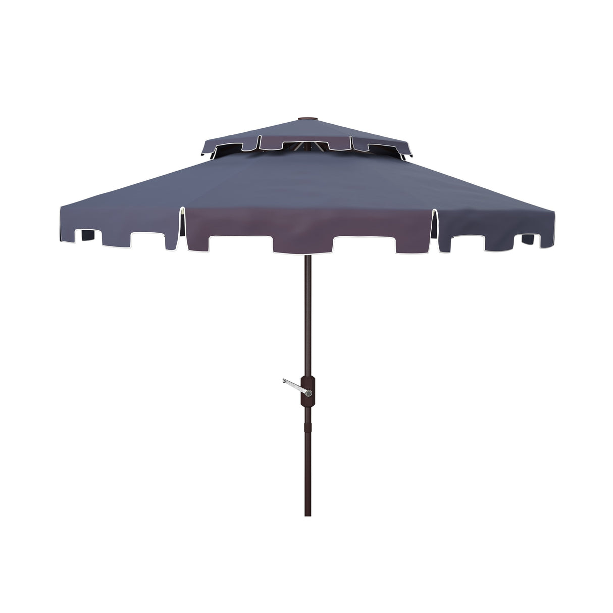 SAFAVIEH Outdoor Livia 9Ft Double Top Market Umbrella, Base Not Included