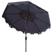 SAFAVIEH Outdoor Livia 9Ft Double Top Market Umbrella, Base Not Included