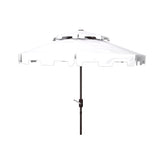 SAFAVIEH Outdoor Livia 9Ft Double Top Market Umbrella, Base Not Included