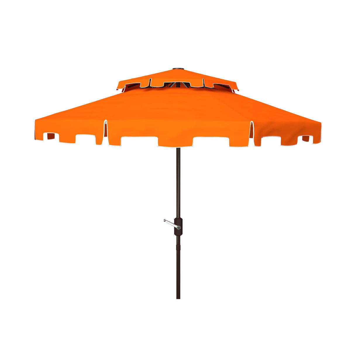 SAFAVIEH Outdoor Livia 9Ft Double Top Market Umbrella, Base Not Included