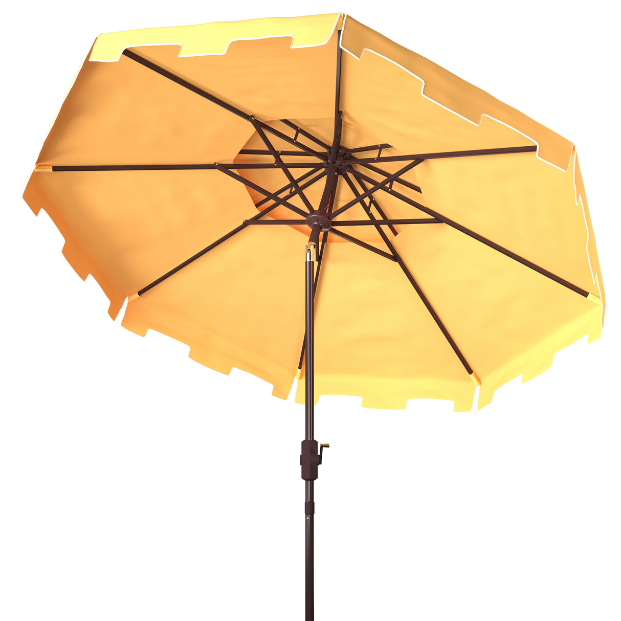 SAFAVIEH Outdoor Livia 9Ft Double Top Market Umbrella, Base Not Included