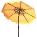 SAFAVIEH Outdoor Livia 9Ft Double Top Market Umbrella, Base Not Included