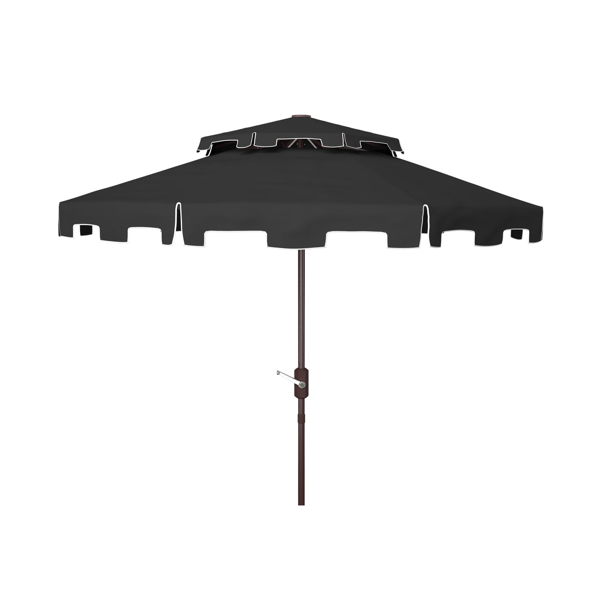 SAFAVIEH Outdoor Livia 9Ft Double Top Market Umbrella, Base Not Included