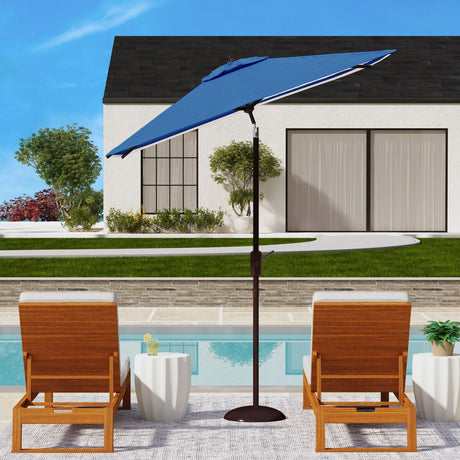 SAFAVIEH Outdoor Living Athens 7.5-foot Square Crank Umbrella