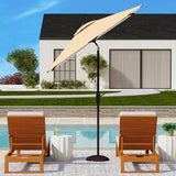 SAFAVIEH Outdoor Living Athens 7.5-foot Square Crank Umbrella