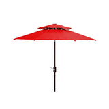 SAFAVIEH Outdoor Living Athens 9-foot Double Top Crank Umbrella