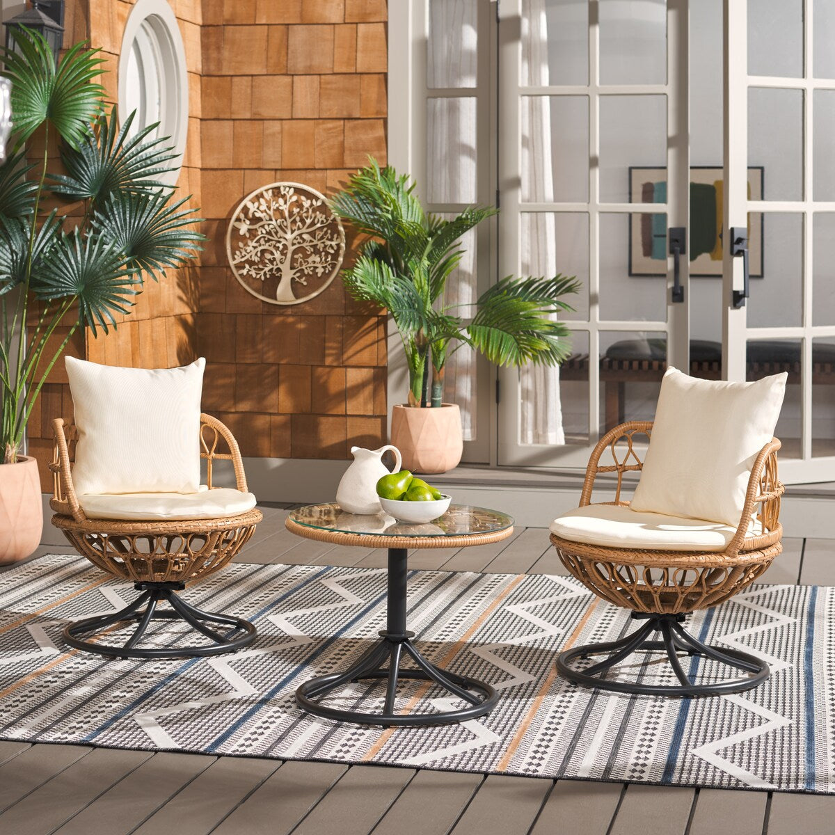 SAFAVIEH Outdoor Living Colby 3-Piece Set - 23Wx24Dx25H