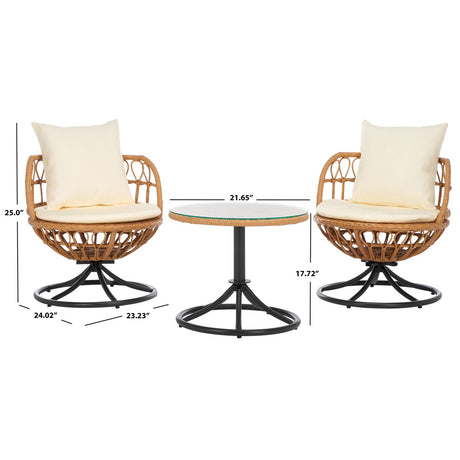 SAFAVIEH Outdoor Living Colby 3-Piece Set - 23Wx24Dx25H