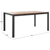 SAFAVIEH Outdoor Living Guthrie Dining Table - 59Wx35Dx30H