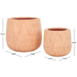 SAFAVIEH Outdoor Living Kane Planter Pot [SET of 2] - 16Wx16Dx14