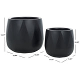 SAFAVIEH Outdoor Living Kane Planter Pot [SET of 2] - 16Wx16Dx14