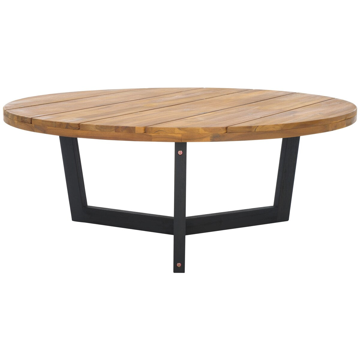 SAFAVIEH Outdoor Living Leo Round Coffee Table 3 Legs - 39Wx39Dx15H