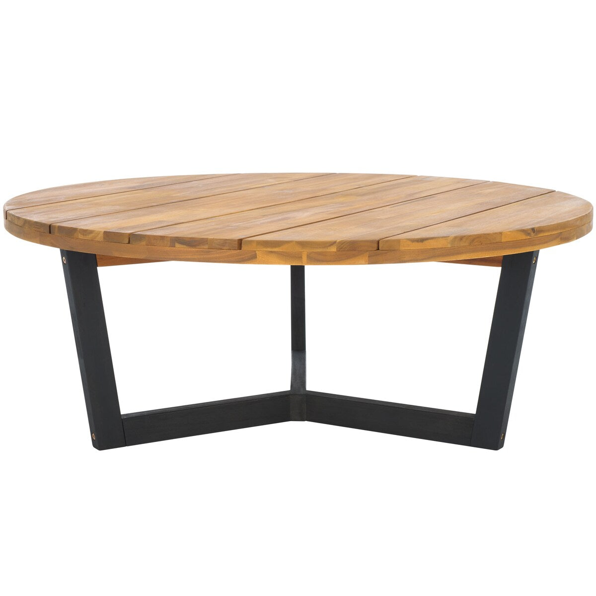 SAFAVIEH Outdoor Living Leo Round Coffee Table 3 Legs - 39Wx39Dx15H