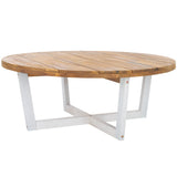 SAFAVIEH Outdoor Living Leo Round Coffee Table 4 Legs - 39Wx39Dx15H