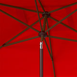 SAFAVIEH Outdoor Living Milan Fringe 6.5 x 10-foot Rectangular Crank Umbrella