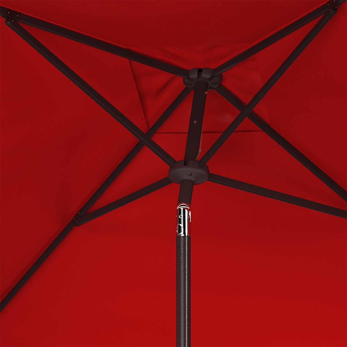 SAFAVIEH Outdoor Living Milan Fringe 7.5-foot Square Crank Umbrella