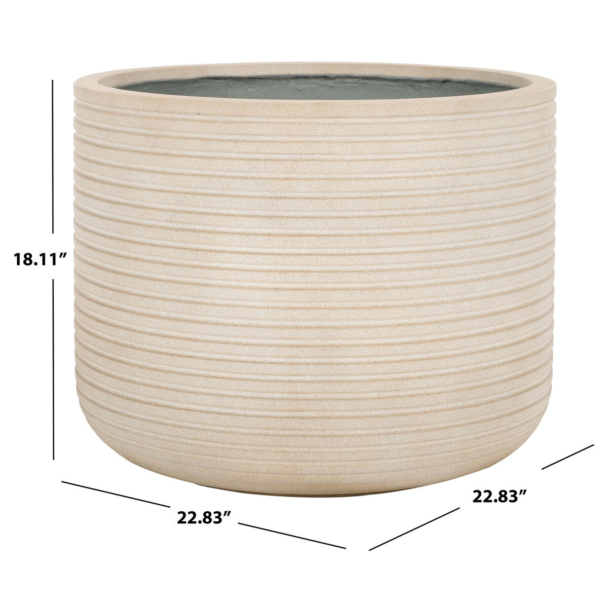 SAFAVIEH Outdoor Living Nardo Large Planter Pot - 23Wx23Dx18