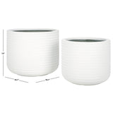 SAFAVIEH Outdoor Living Nardo Planter Pot [SET of 2] - 18Wx18Dx15H