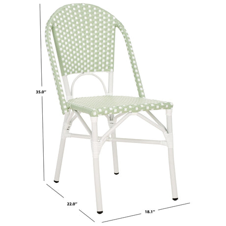 SAFAVIEH Outdoor Living Oliver 17-inch Bistro Chair [SET of 2] - 18Wx22Dx35H