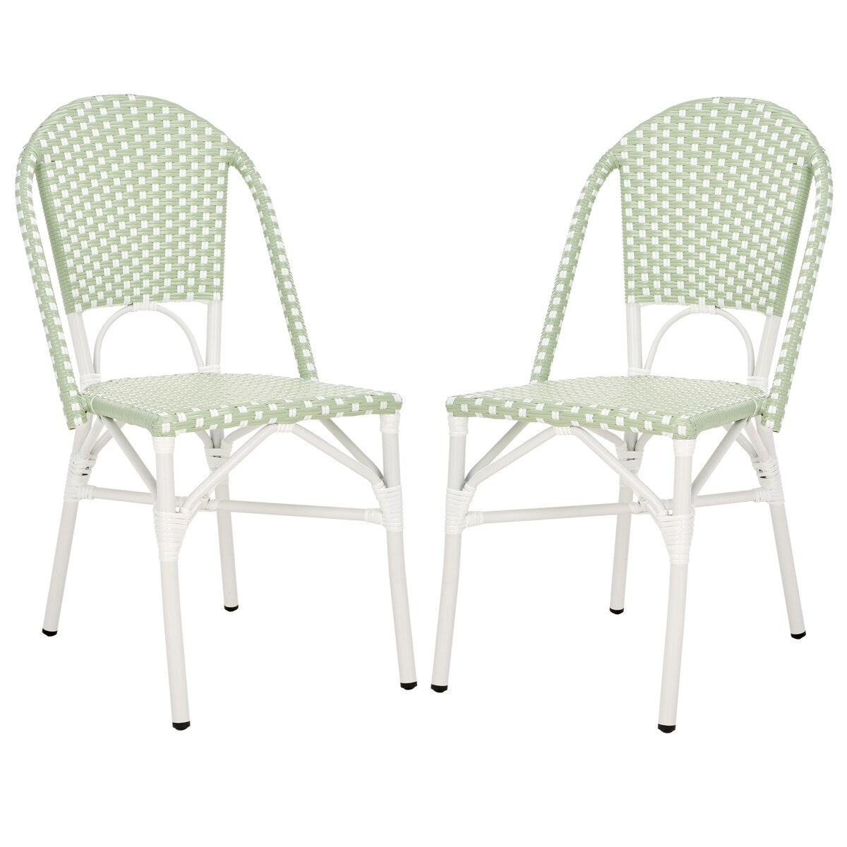 SAFAVIEH Outdoor Living Oliver 17-inch Bistro Chair [SET of 2] - 18Wx22Dx35H