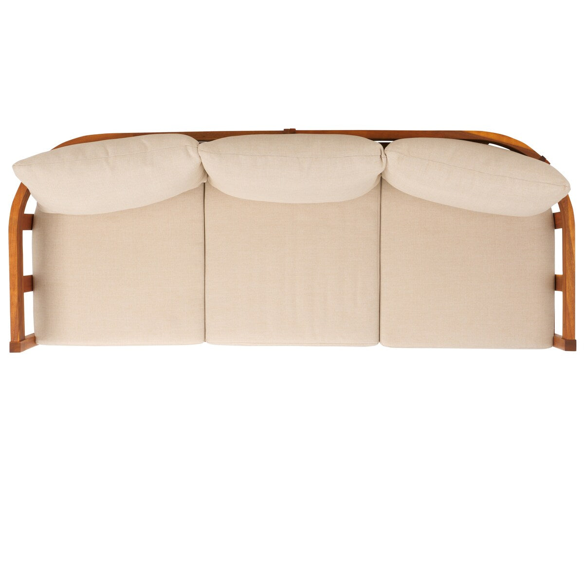 SAFAVIEH Outdoor Living Owen 3 Seater Sofa. - 76Wx30Dx25H