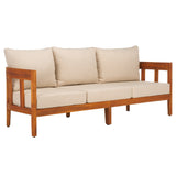 SAFAVIEH Outdoor Living Owen 3 Seater Sofa. - 76Wx30Dx25H