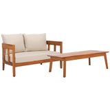 SAFAVIEH Outdoor Living Owen Bench with Table - 52Wx30Dx25H