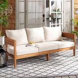 SAFAVIEH Outdoor Living Theo 3 Seater Sofa. - 76Wx30Dx25H